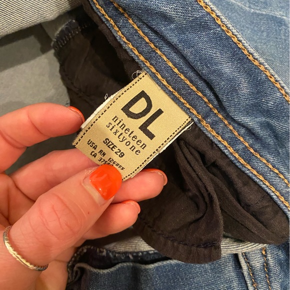 DL1961 Light Wash Ripped Jeans - Picture 5 of 8